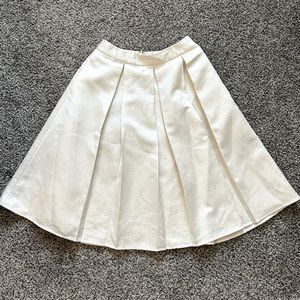 Express Ivory Tea Length Midi Skirt